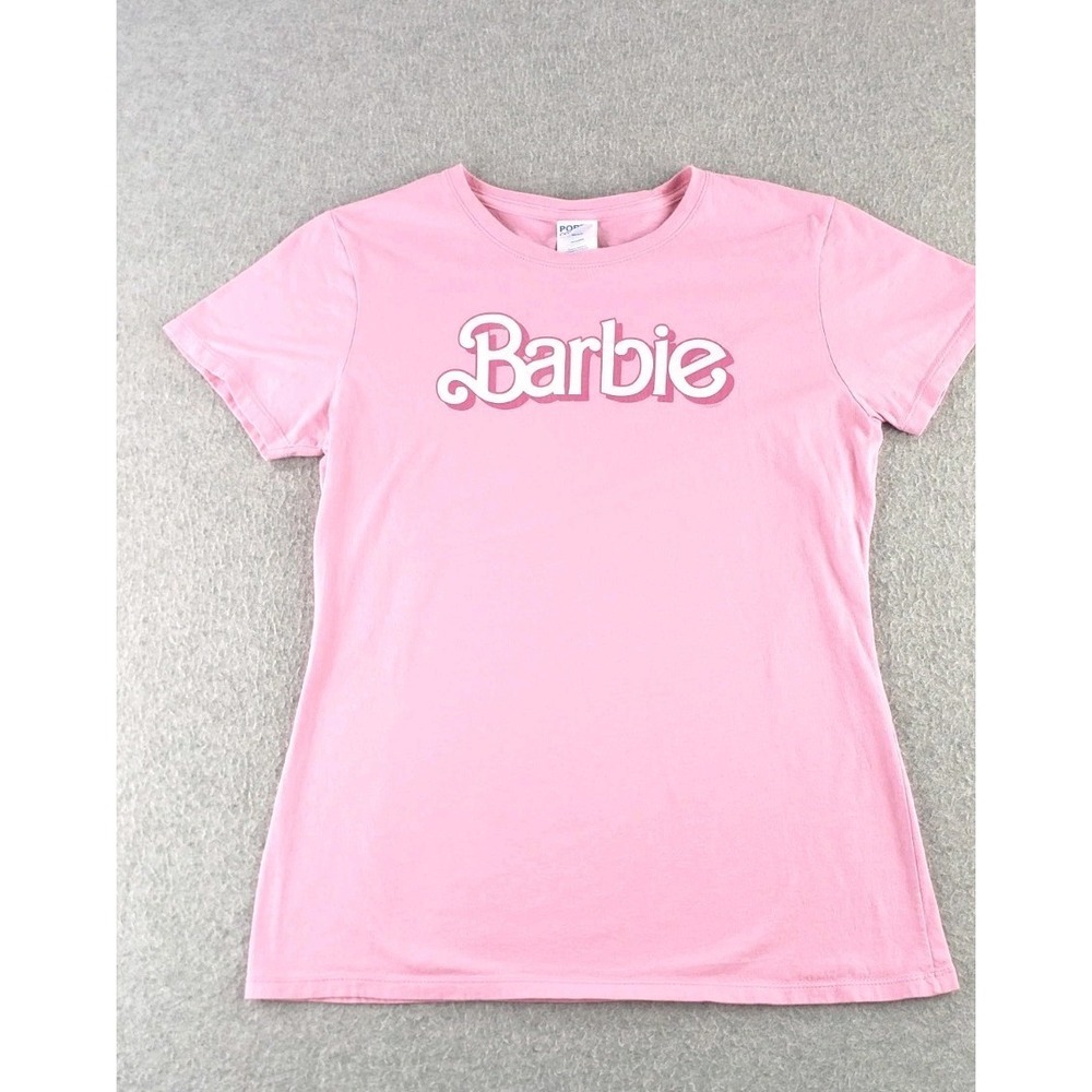 Women's Pink Barbie Logo T-shirt Size Small Doll Super Cute Ladies Cut Iconic